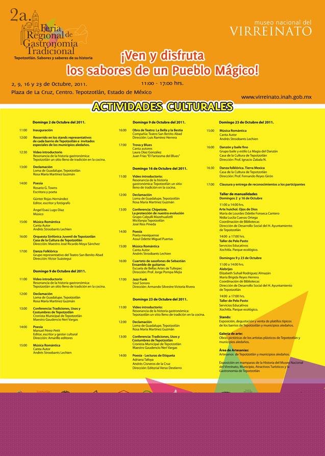 2da Feria Regional Gastrónomica Tradicional Tepotzotlán Sabores y saberes de su historia